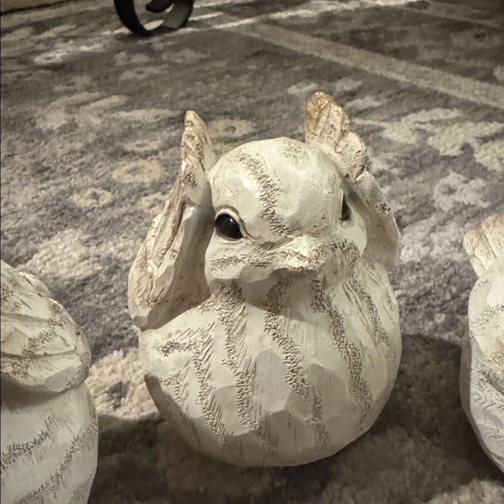 Set of Three Adorable Charming Bird Figurines